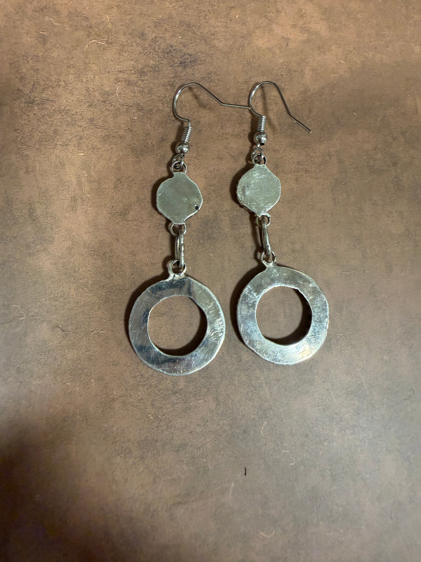 New mother of pearl Dishta inlay style dangle earrings