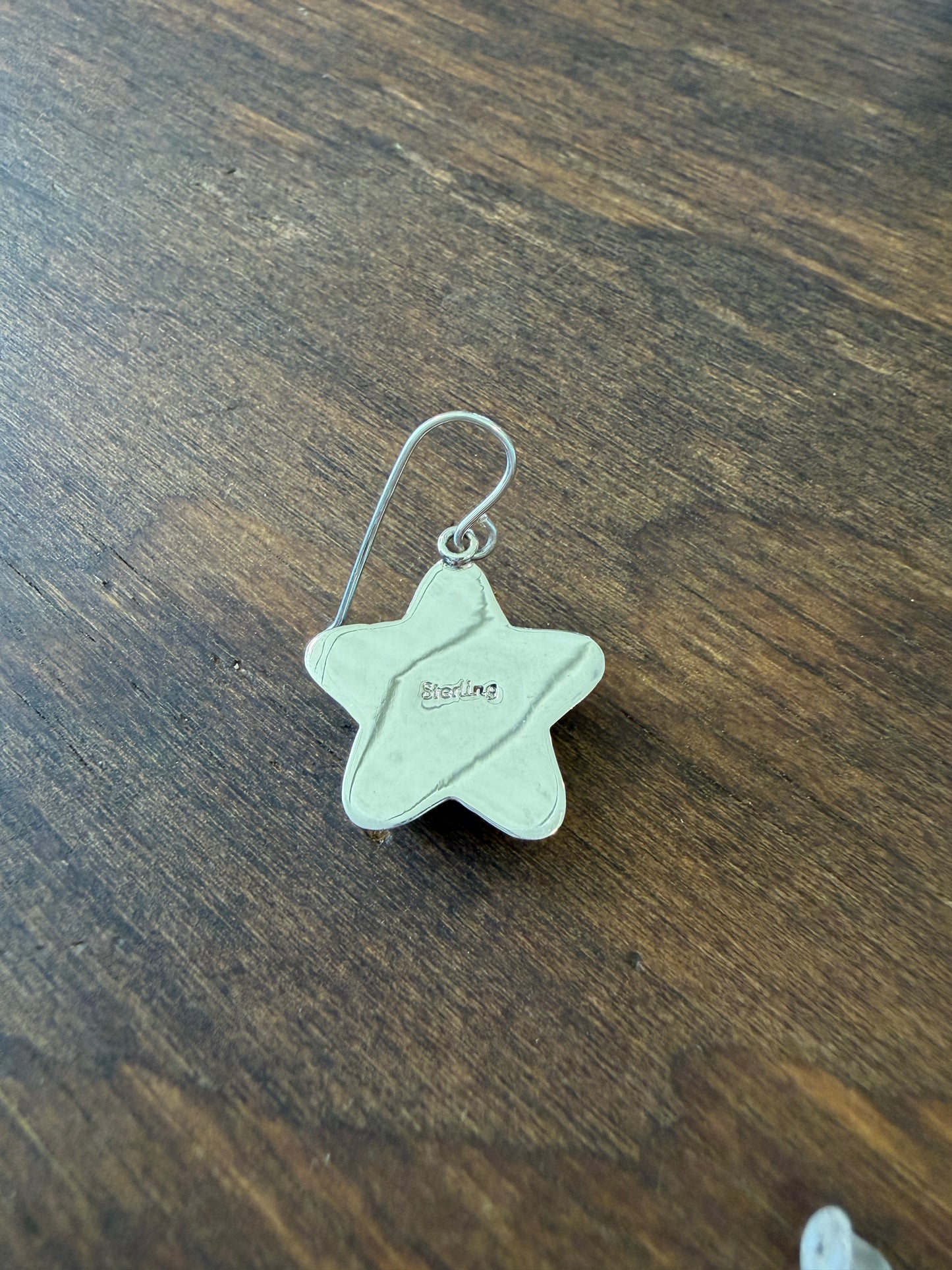 New turquoise star dangle earrings