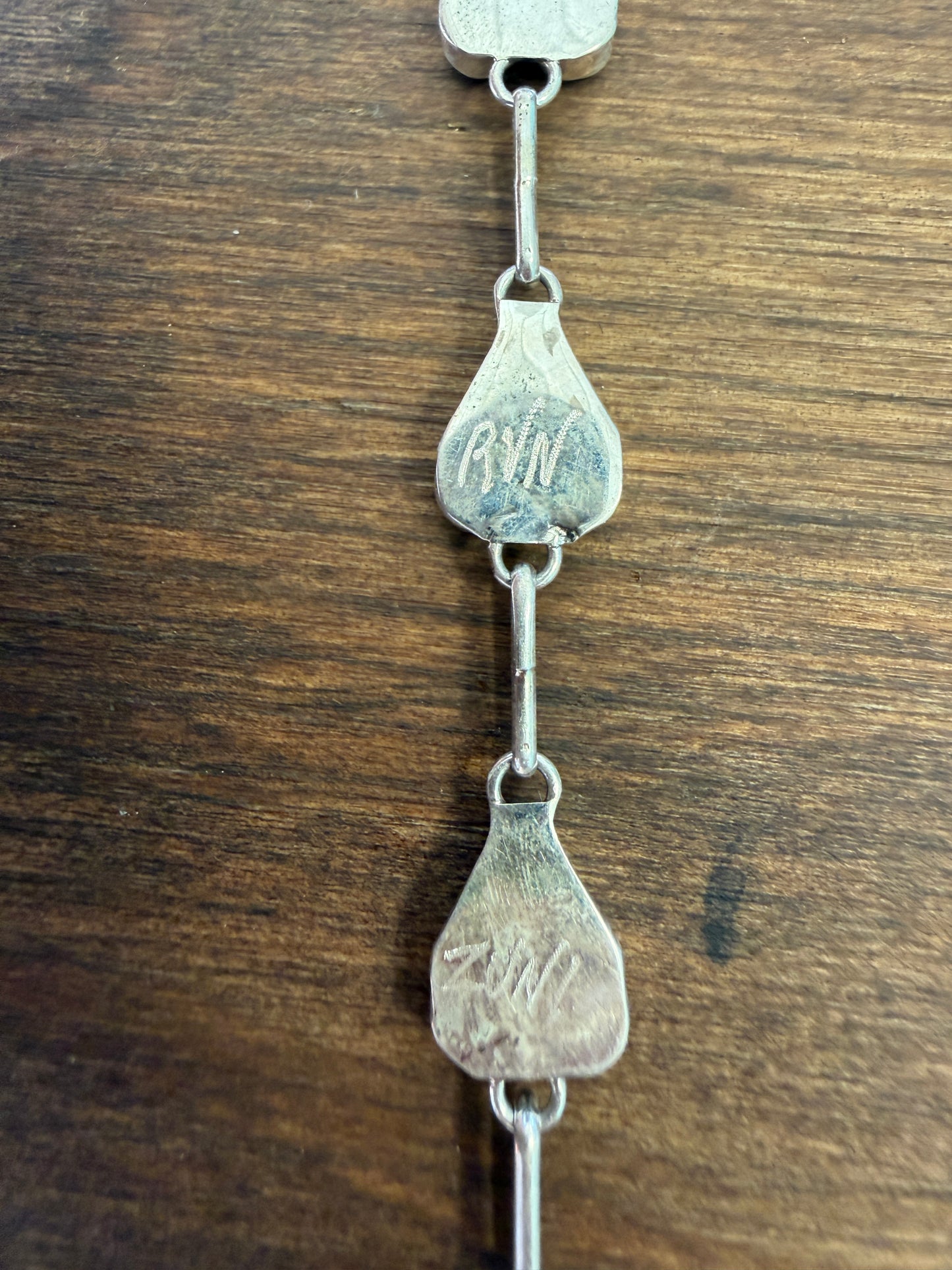 New inlay heart turquoise link bracelet