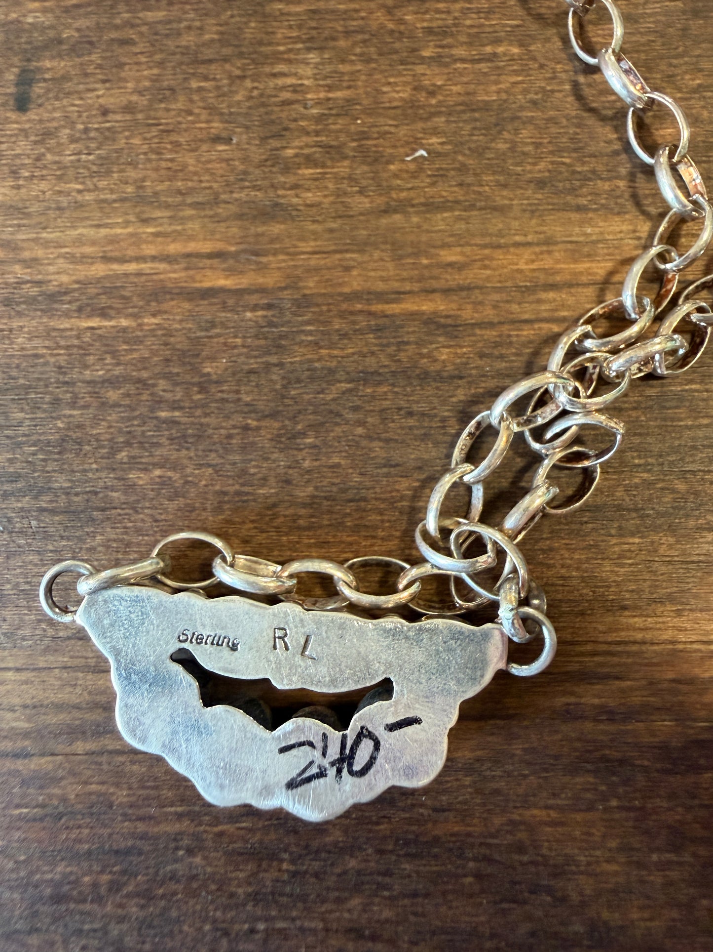 New turquoise cluster 2 row bar necklace