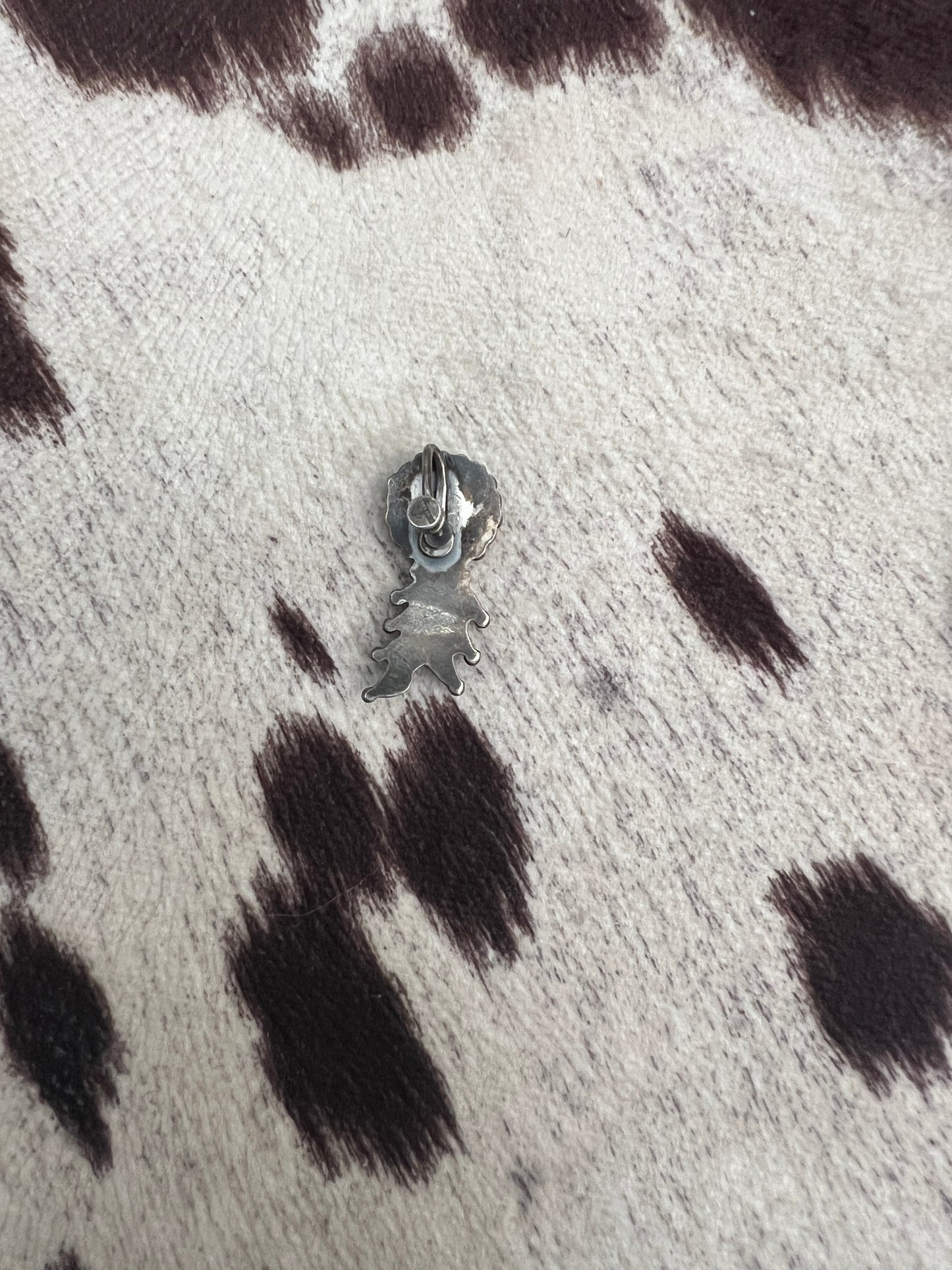 Vintage turquoise petit point and snake eye flower cluster earrings