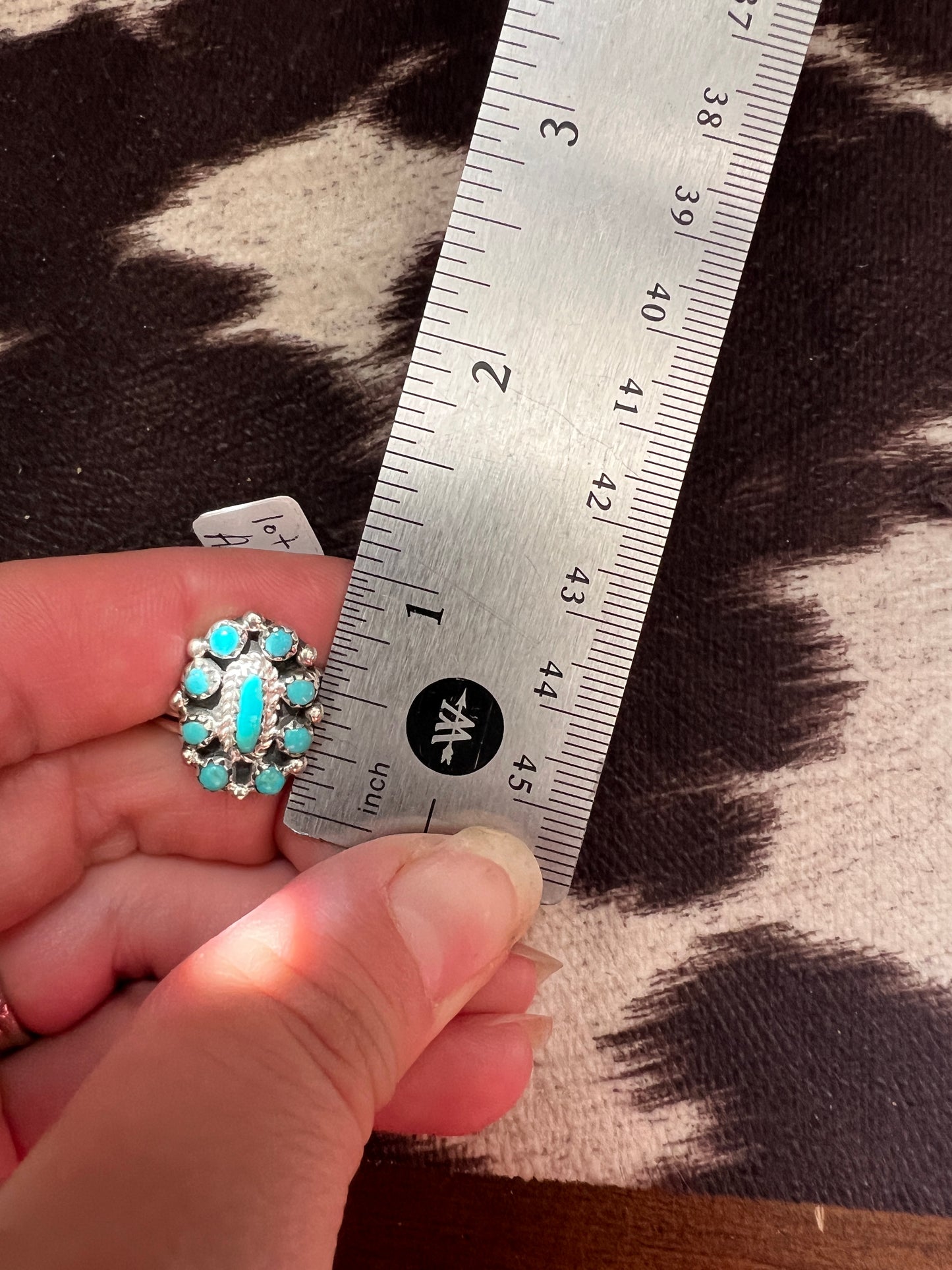 New turquoise cluster ring