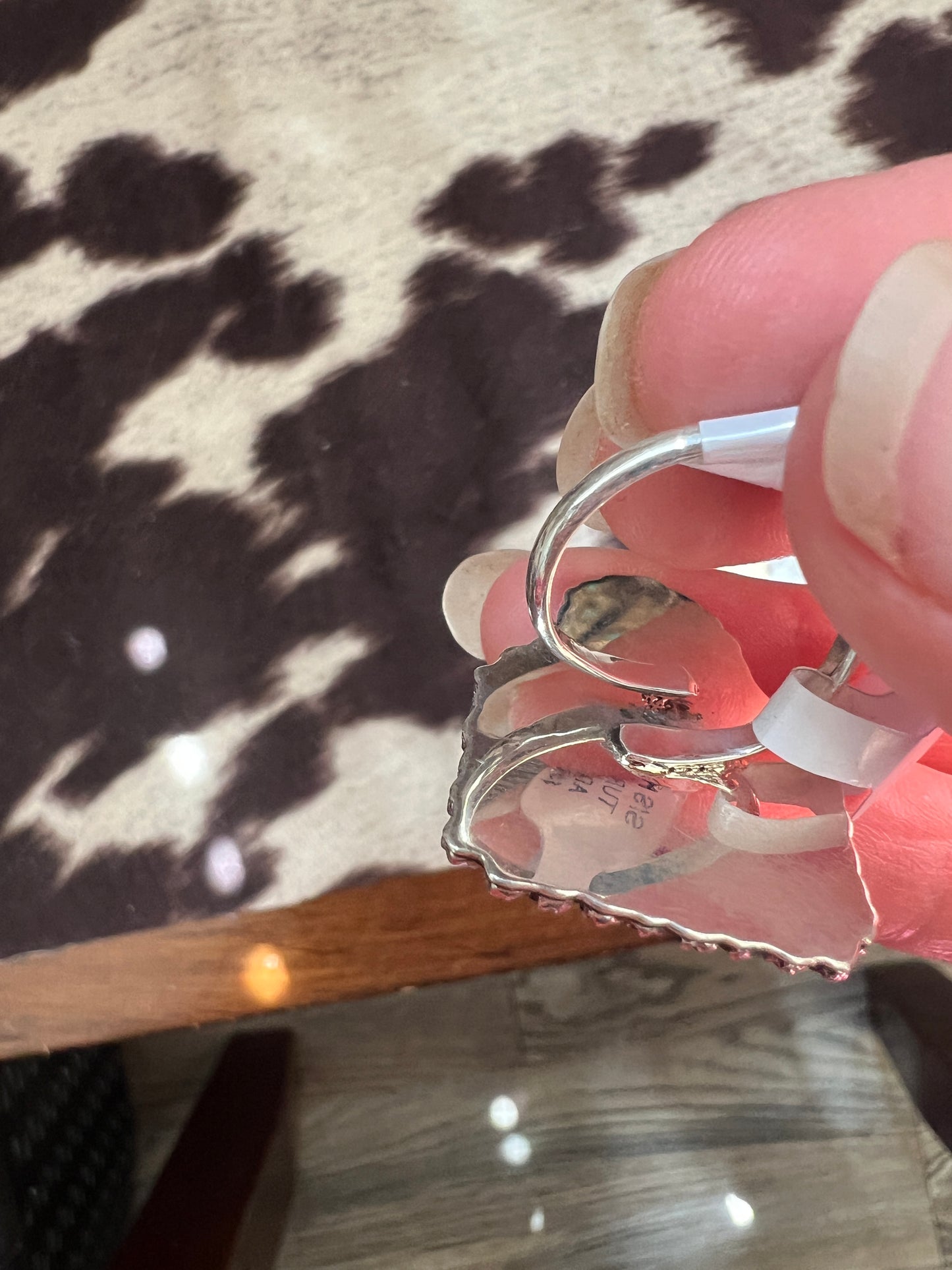 New ear tag turquoise ring
