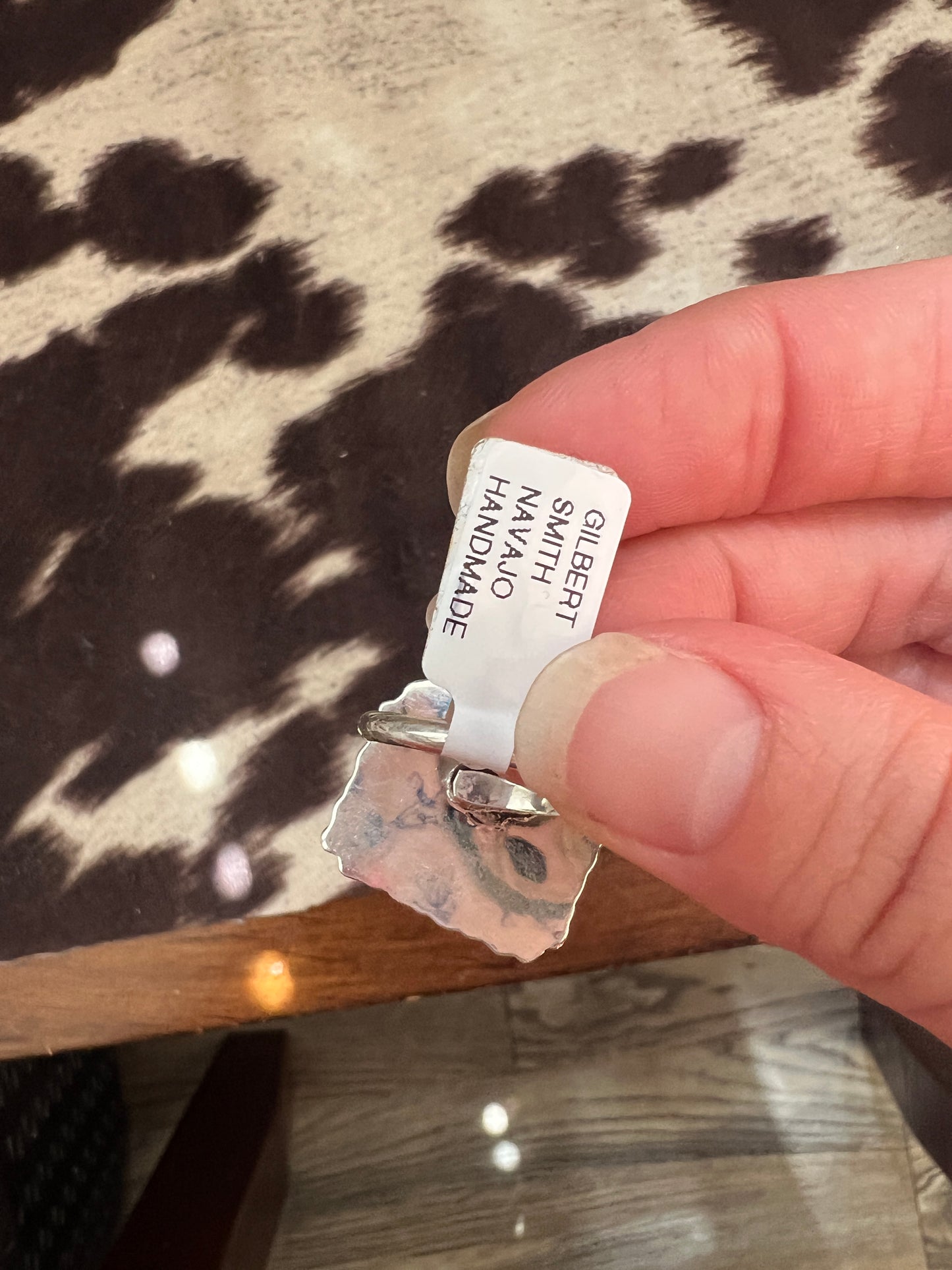 New ear tag turquoise ring