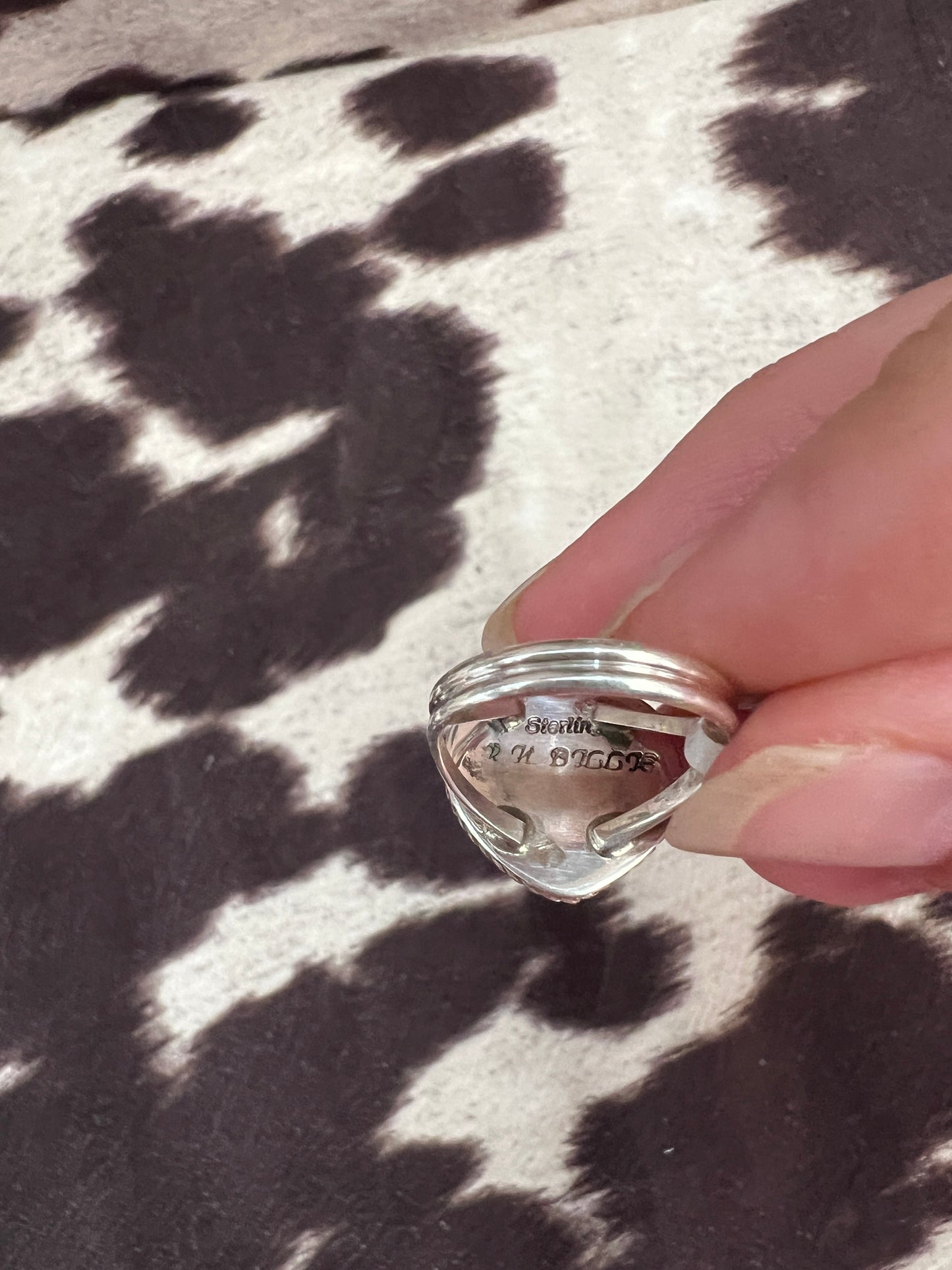 New kingman turquoise heart ring