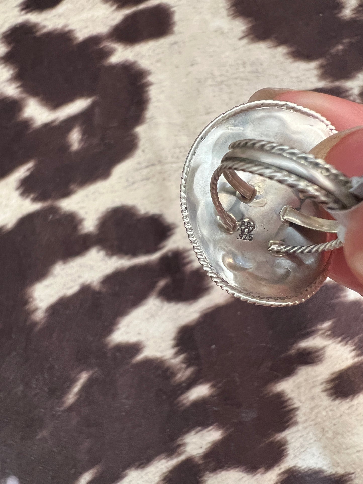 New 3 turquoise cowboy hat ring