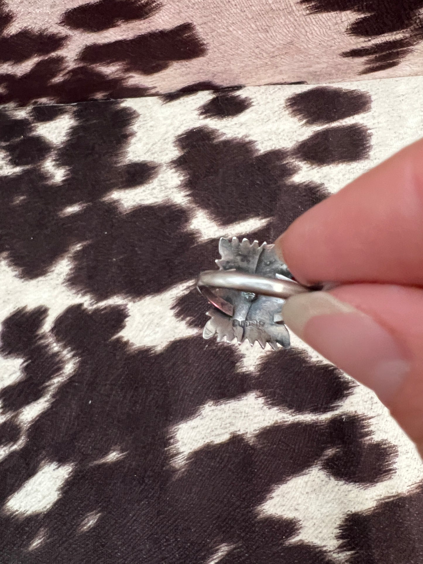 New silver concho style ring