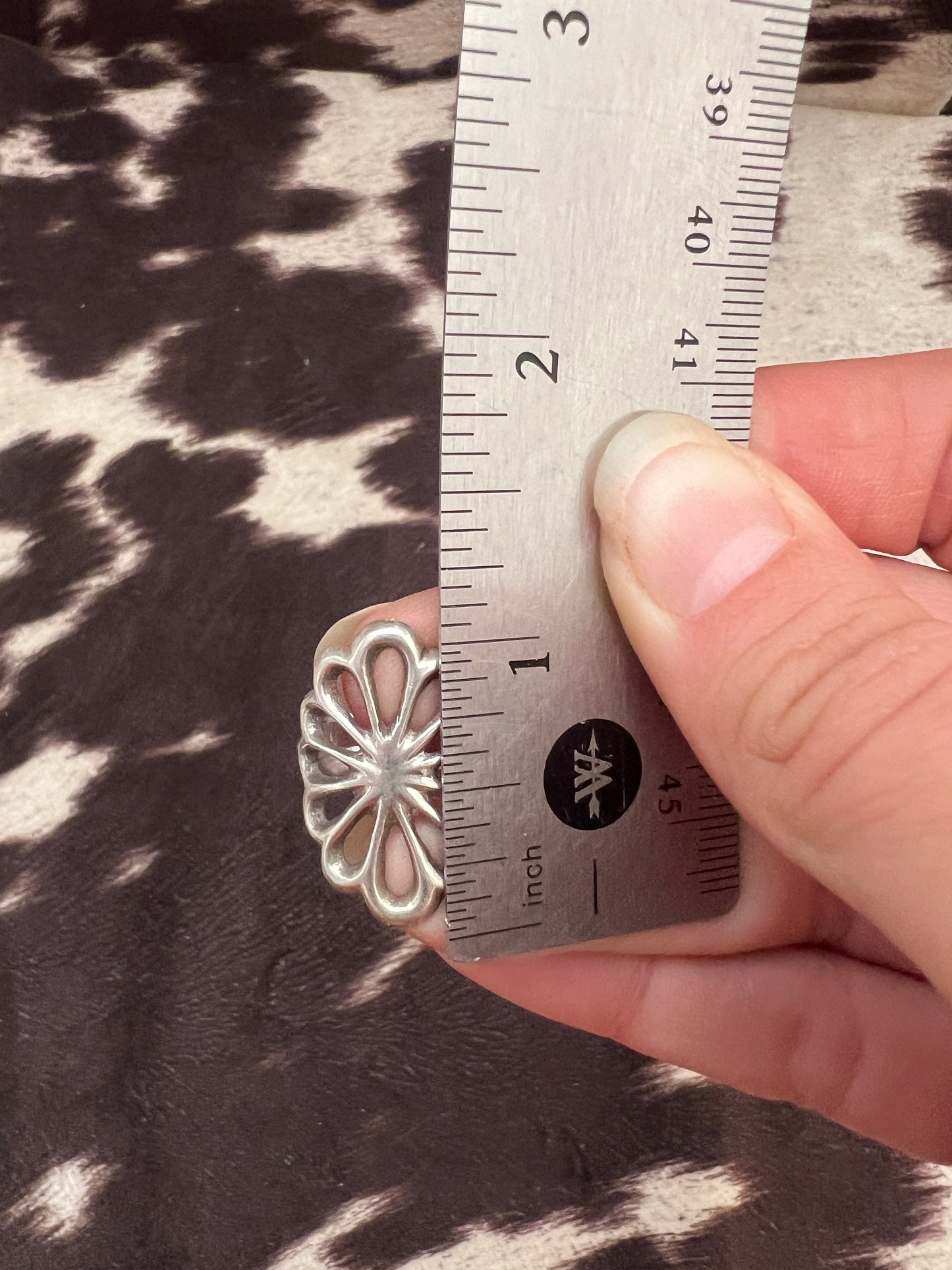 Vintage sandcast silver ring