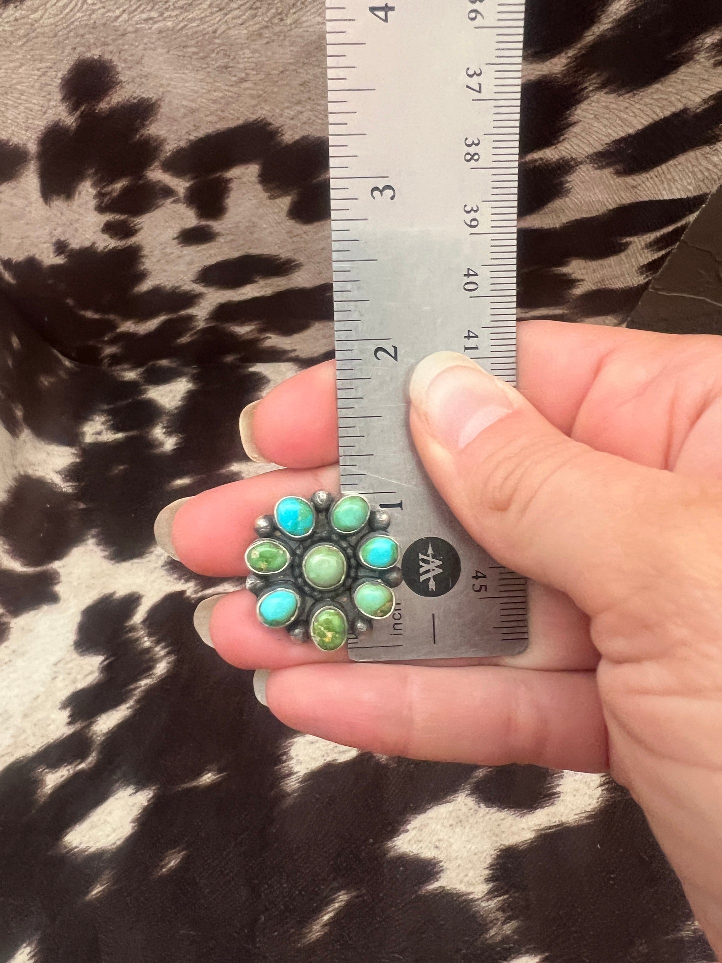 New Sonoran gold turquoise cluster ring