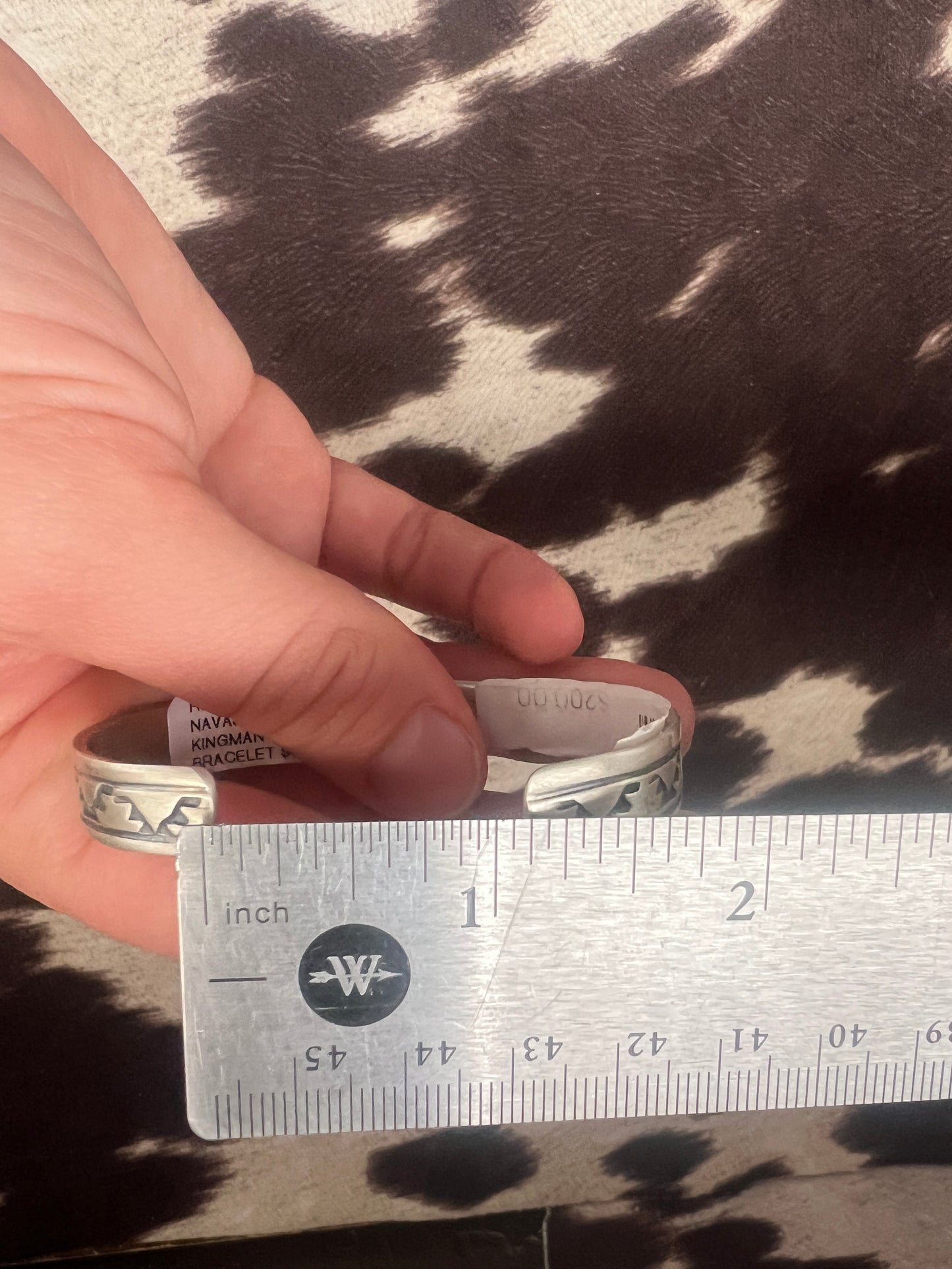 New turquoise heart thick band stamped cuff