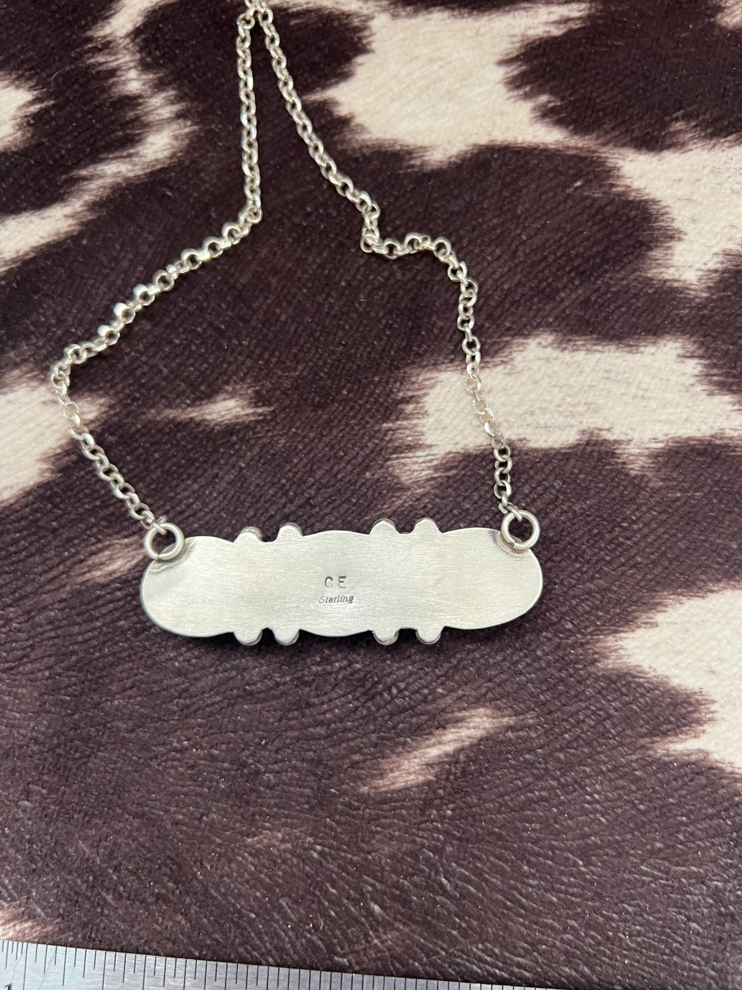 New Sonoran rose turquoise 3 bar necklace