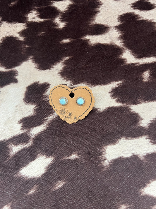 New golden hills turquoise stud earrings
