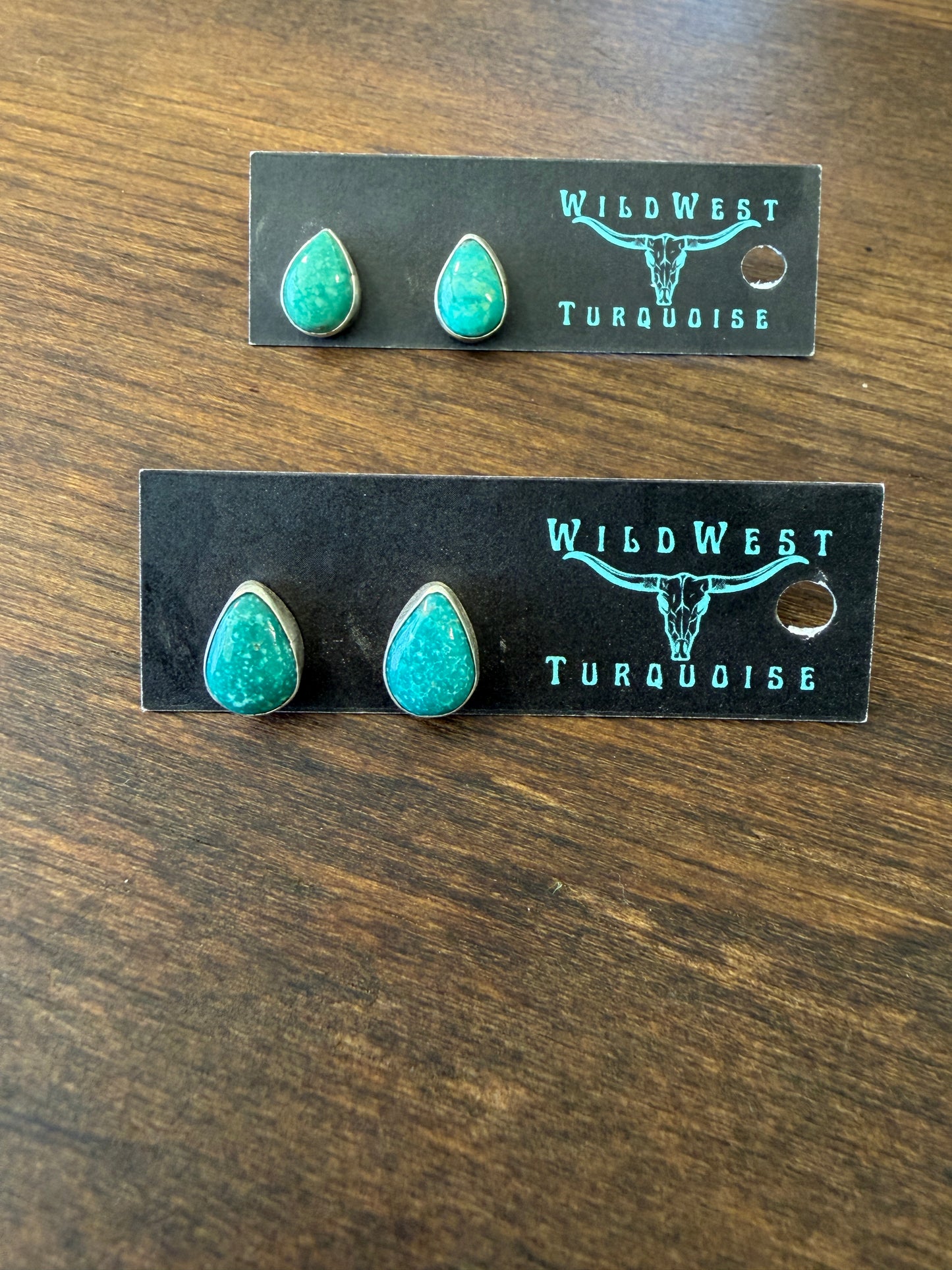 New whitewater turquoise teardrop stud earrings