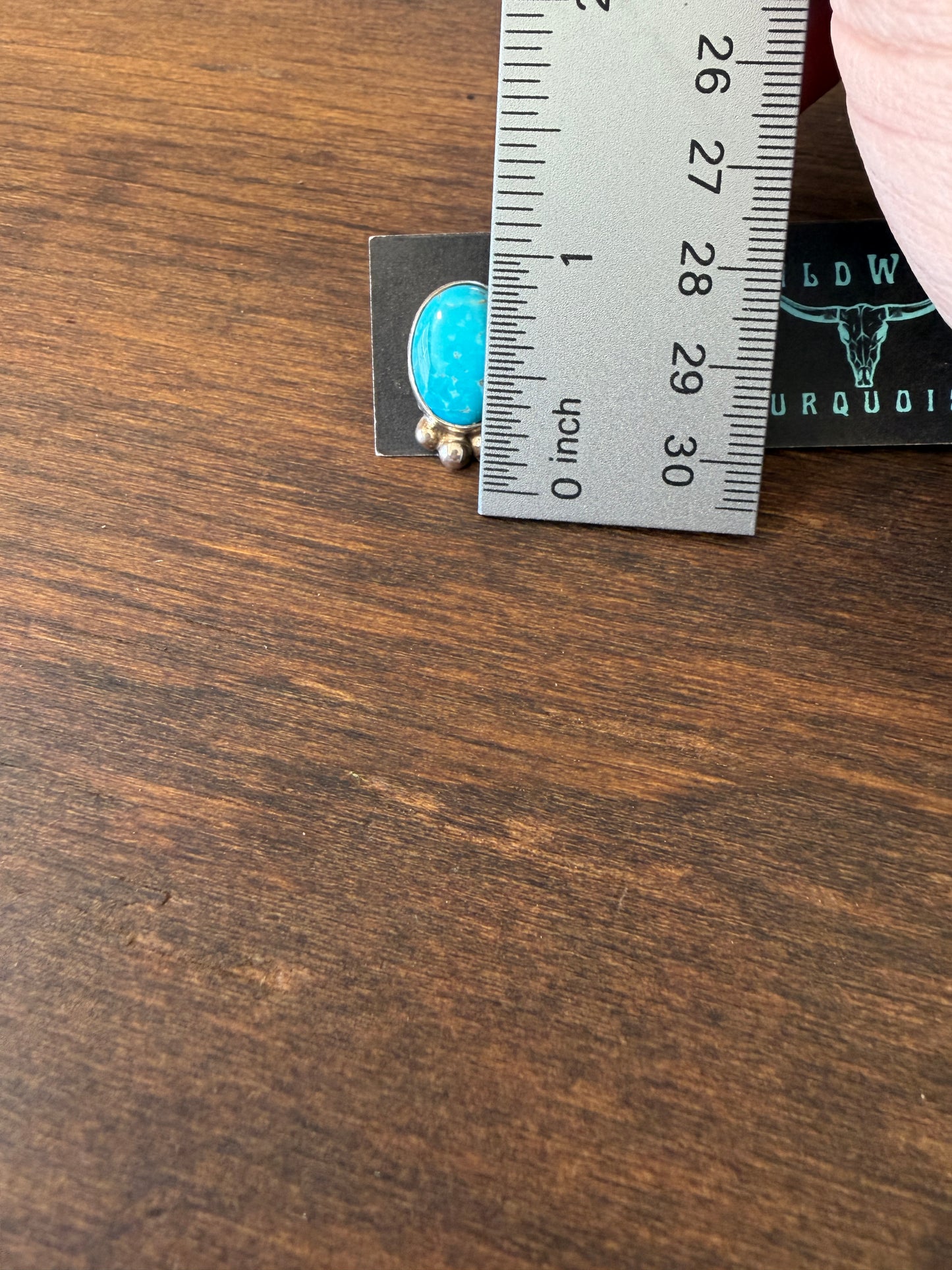 New large turquoise silver stud earrings