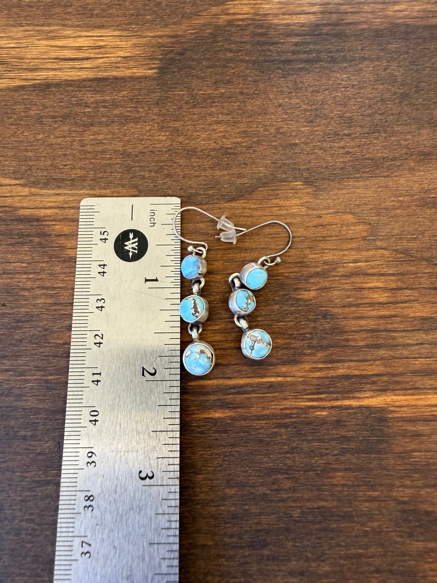 New mini golden hills turquoise necklace and earrings set