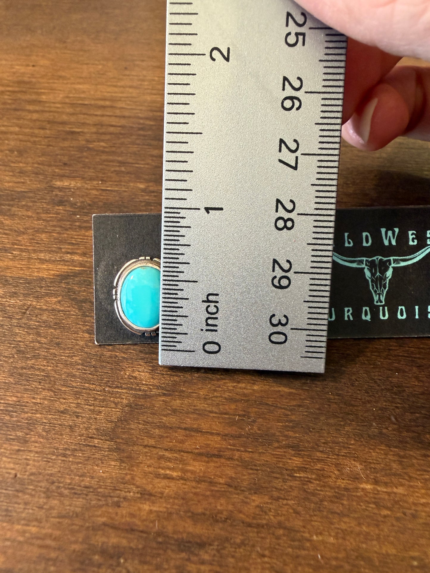 New turquoise bezel edge stud earrings
