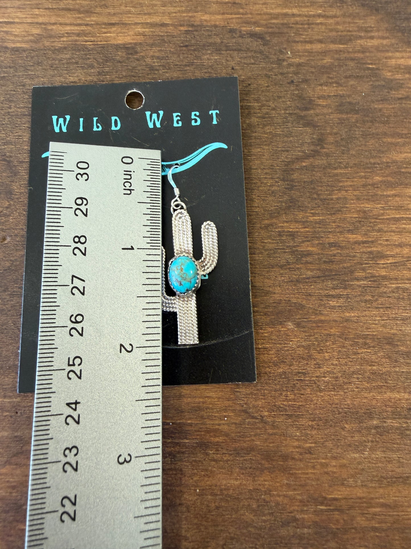 New cactus turquoise dangle earrings