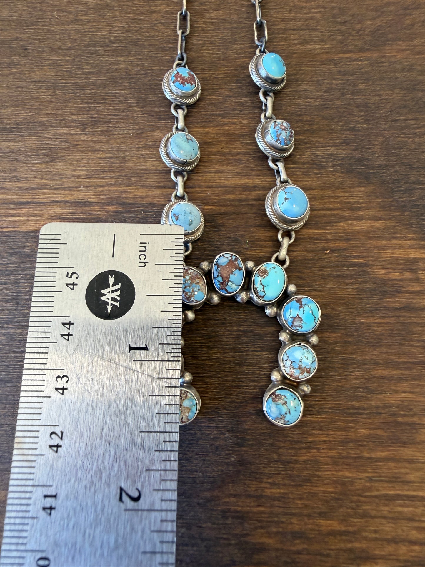 New mini golden hills turquoise necklace and earrings set