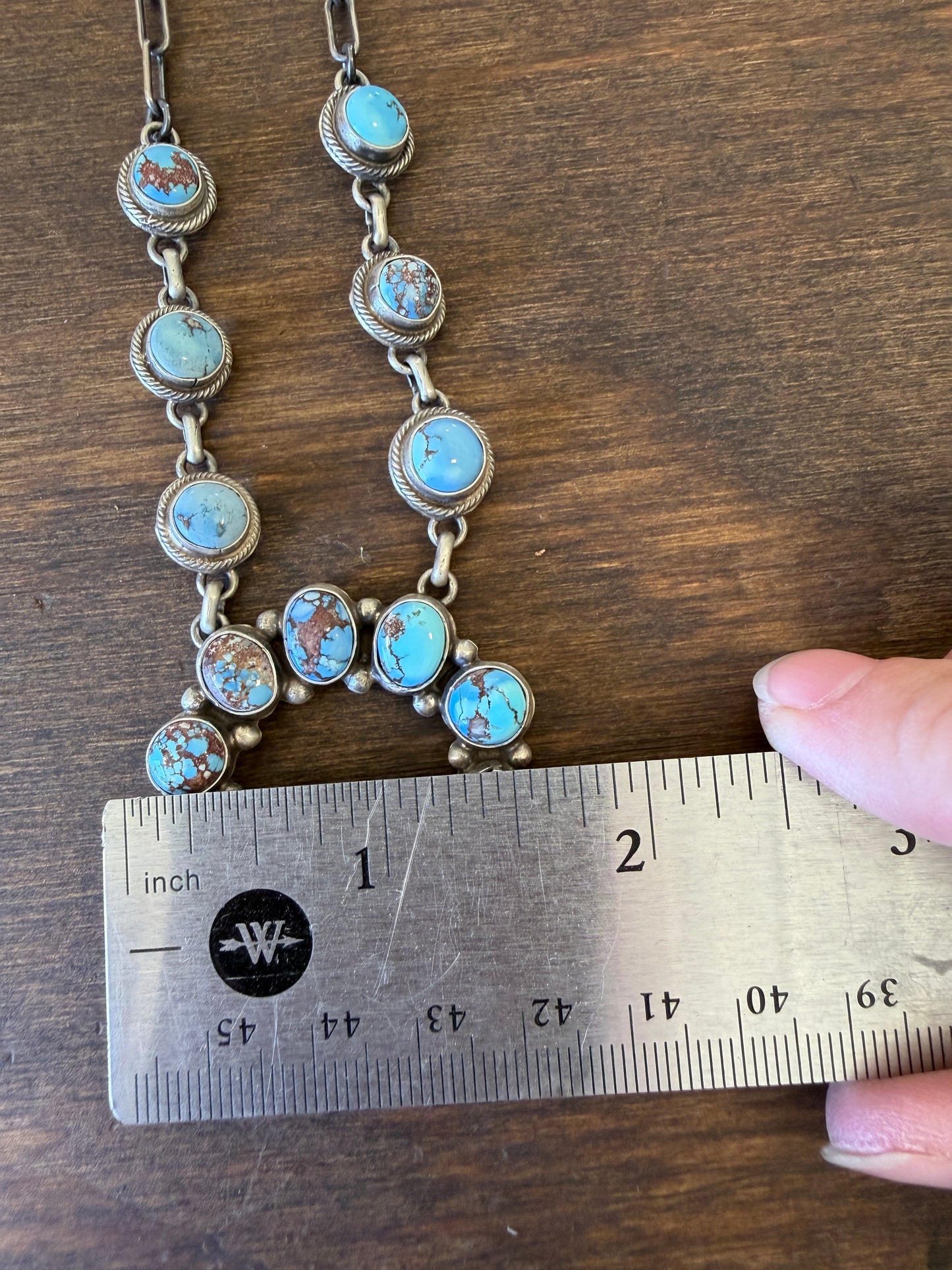 New mini golden hills turquoise necklace and earrings set