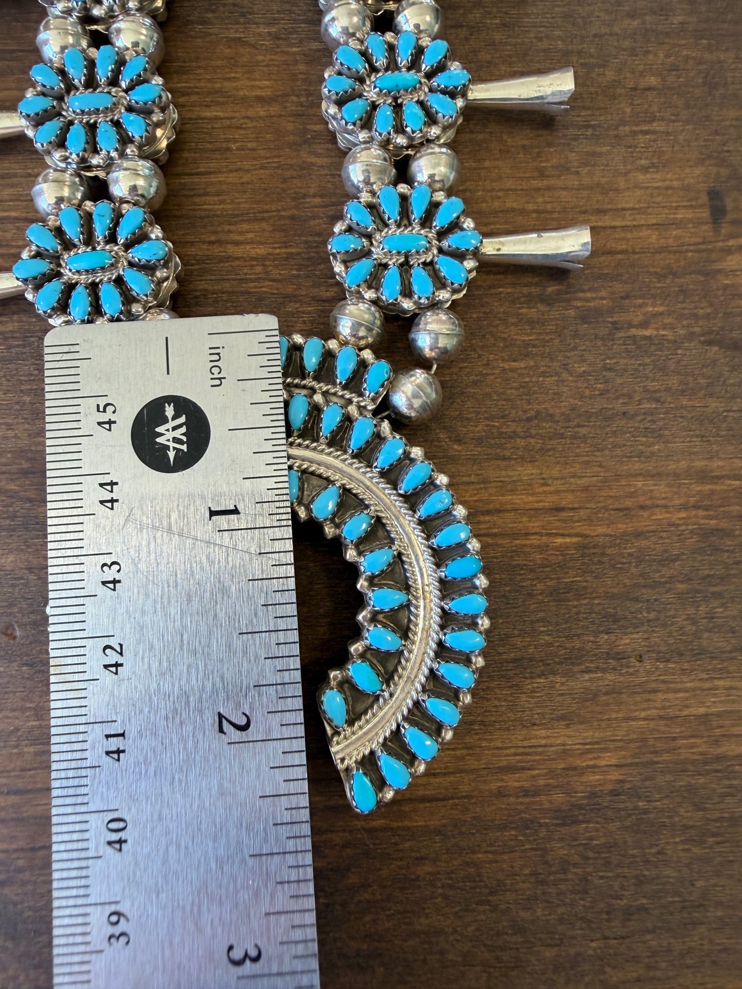 New 2 reversible turquoise/coral squash blossom earring set