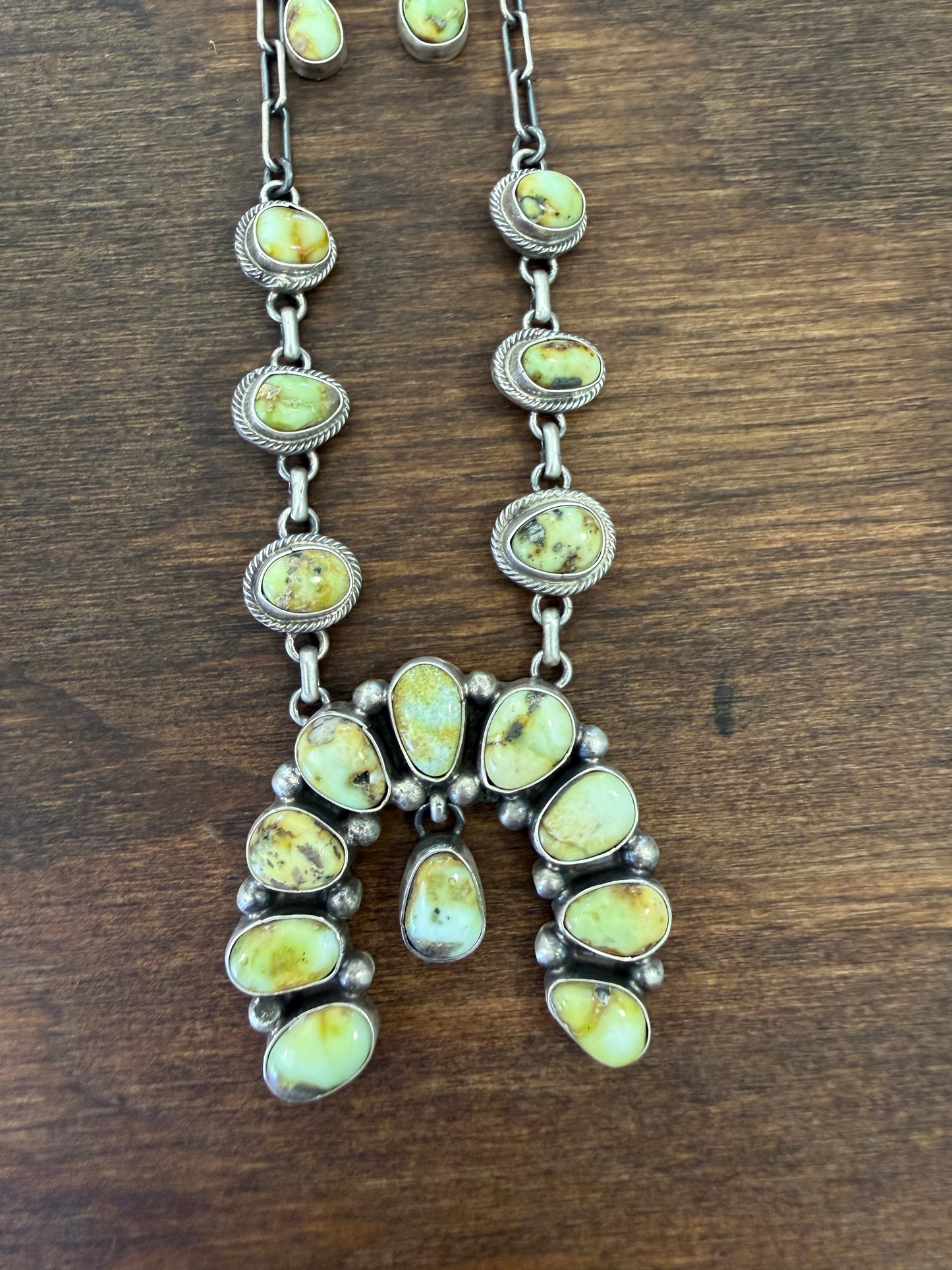 New mini palomino turquoise necklace and earrings set