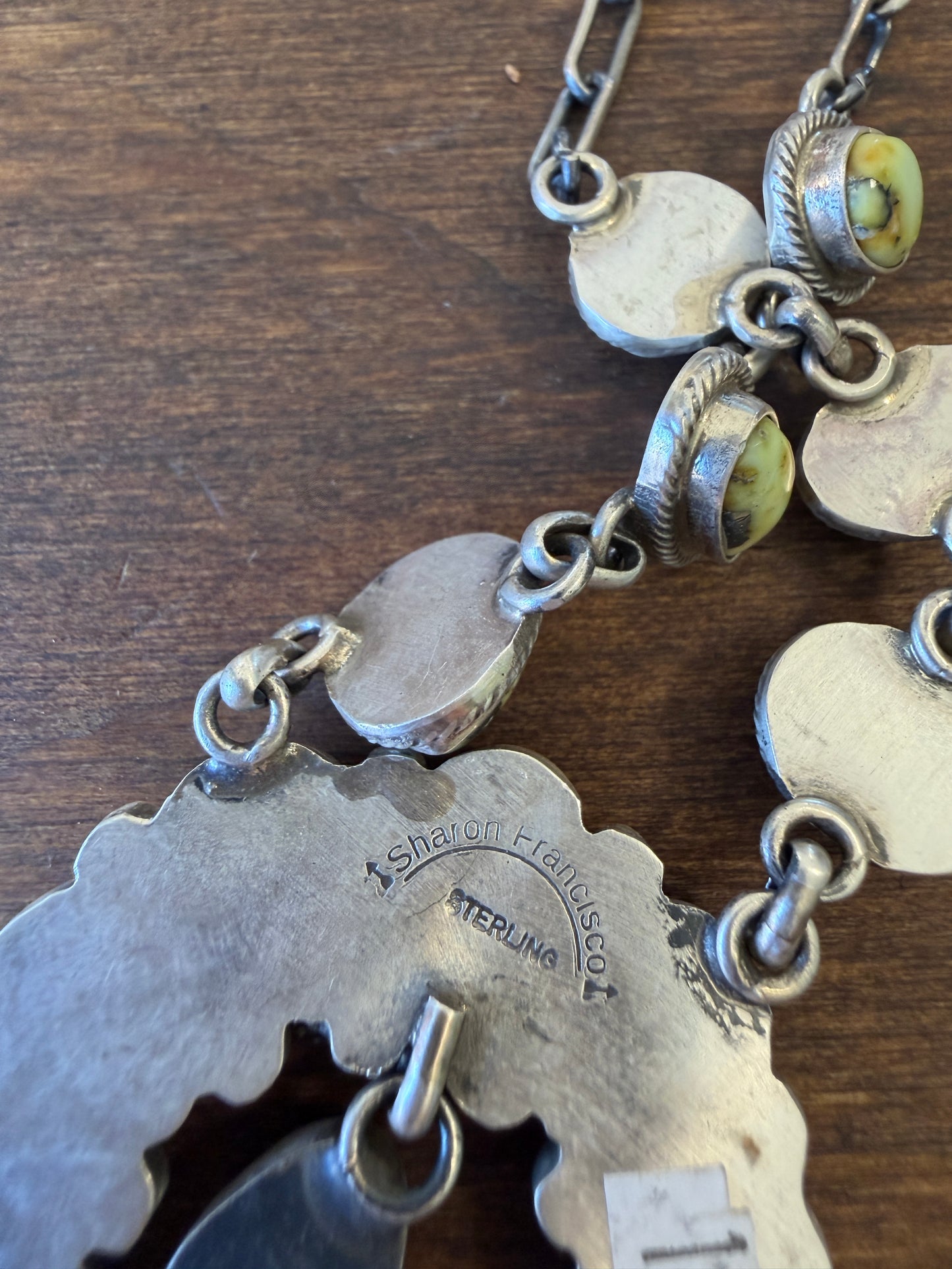 New mini palomino turquoise necklace and earrings set
