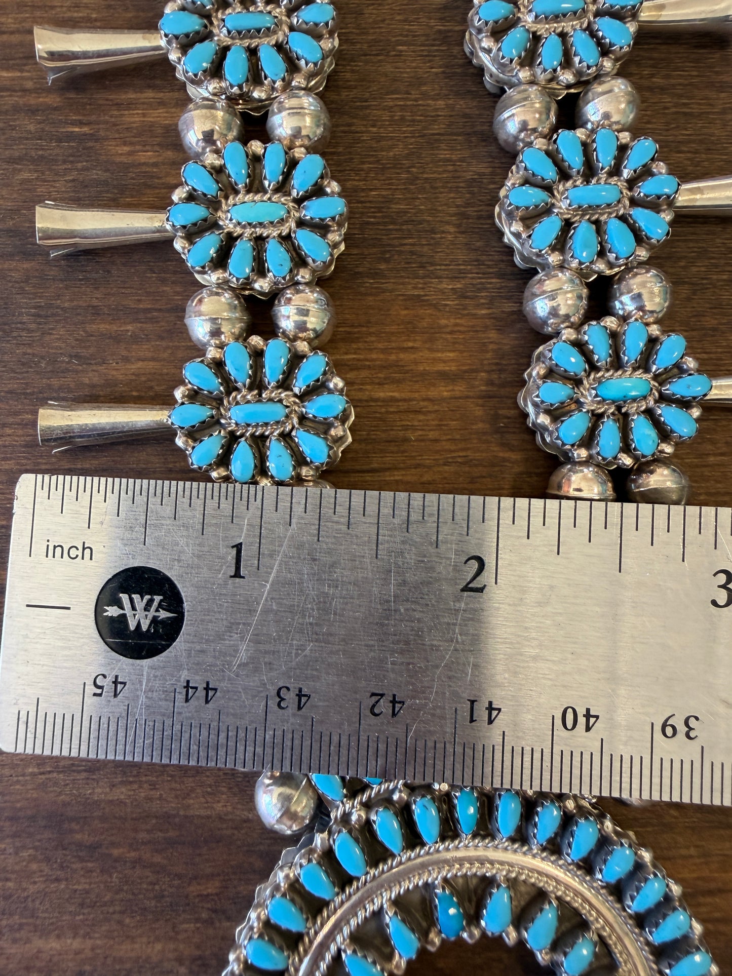 New 2 reversible turquoise/coral squash blossom earring set
