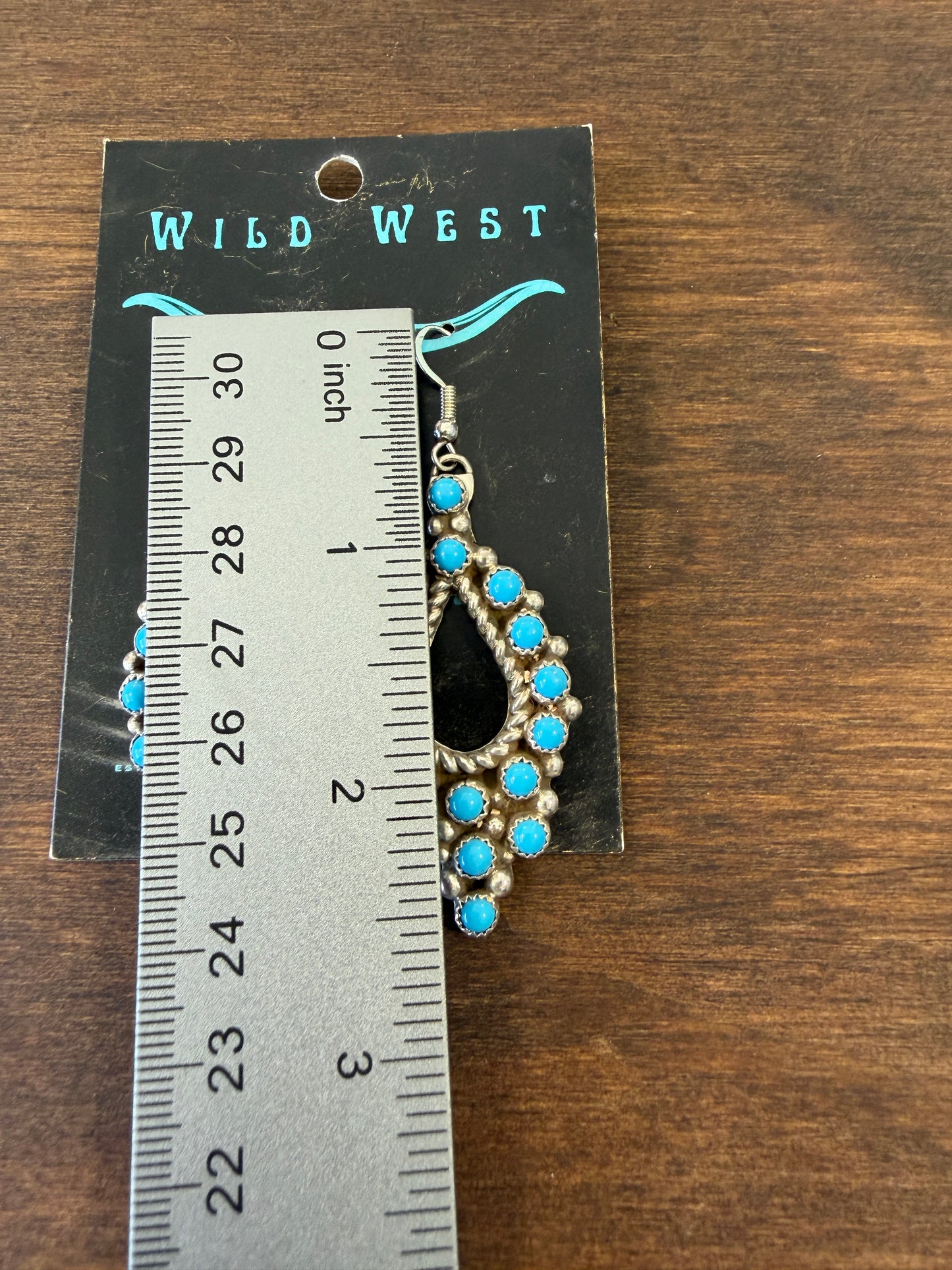 New turquoise cluster dangle statement earrings