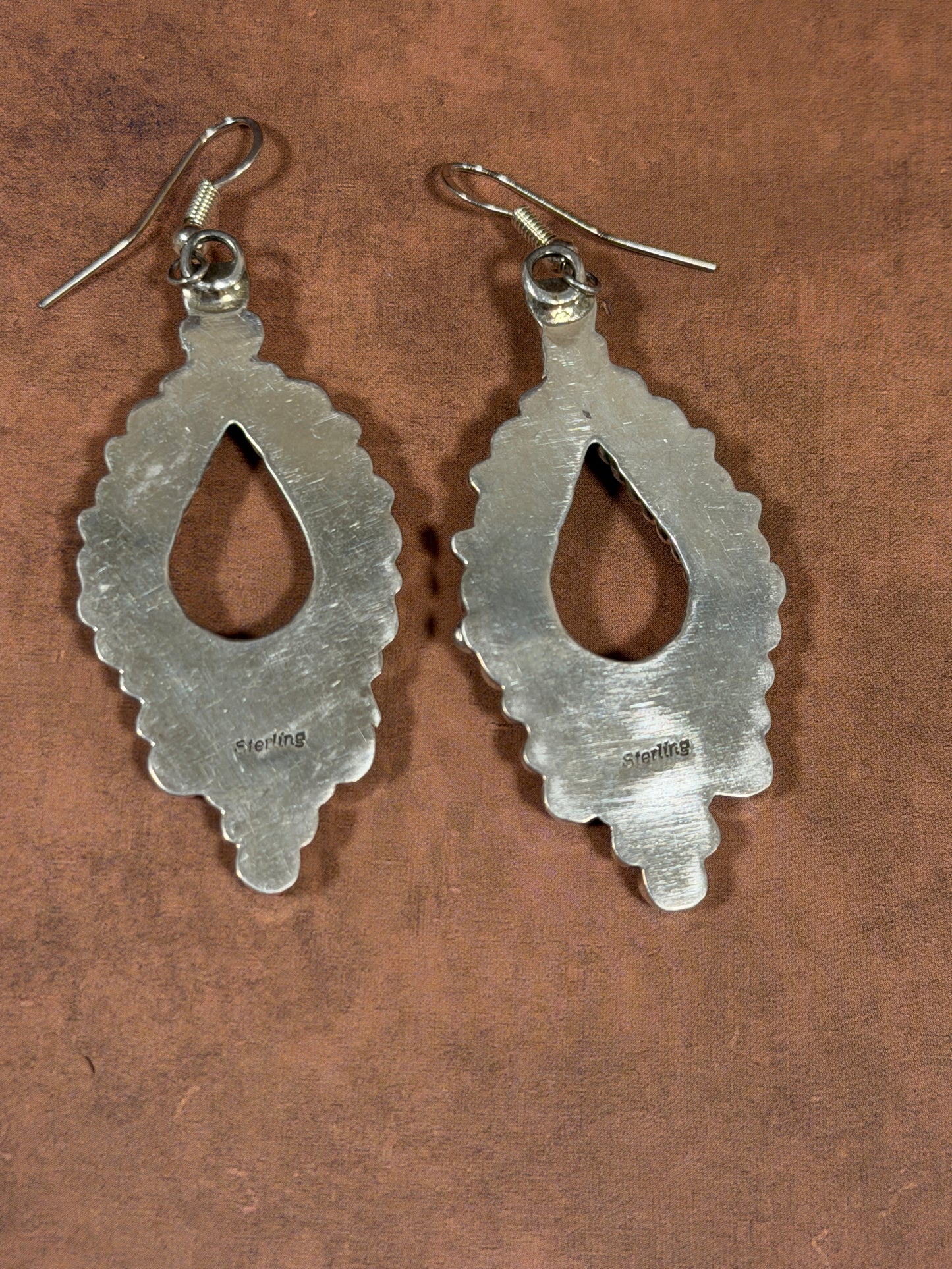 New turquoise cluster dangle statement earrings