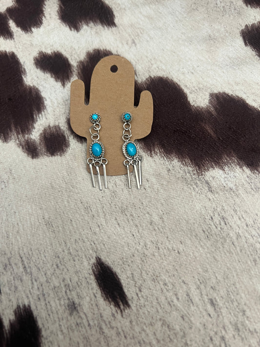 New turquoise chandelier dangle earrings