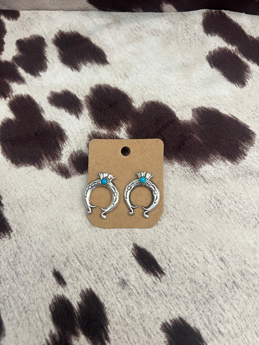 New turquoise Naja stud earrings