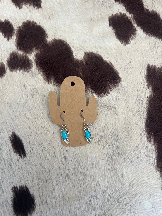 New turquoise teardrop dangle earrings