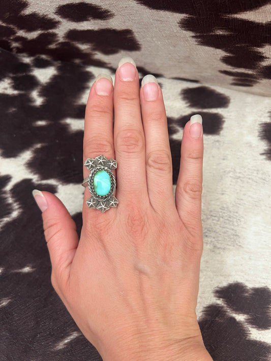 New Sonoran gold turquoise stuffed ring