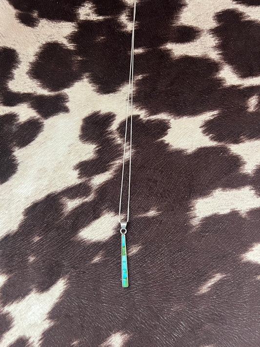 New Sonoran gold turquoise bar necklace