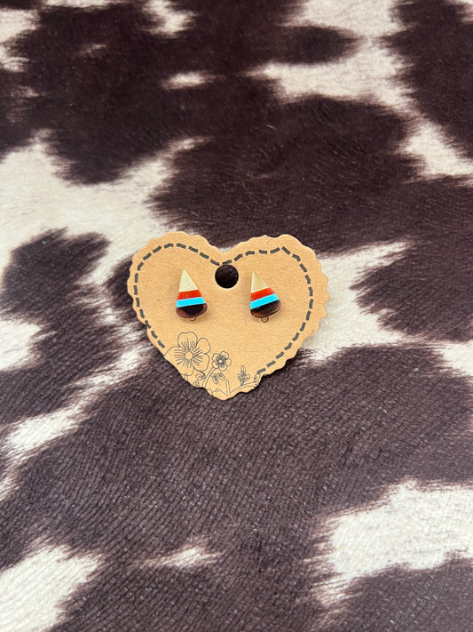 New multi stone teardrop earrings